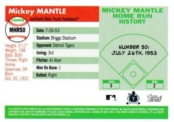 2006 Topps - Mickey Mantle Home Run History #MHR50 Mickey Mantle Back