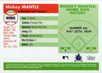 2006 Topps - Mickey Mantle Home Run History #MHR66 Mickey Mantle Back