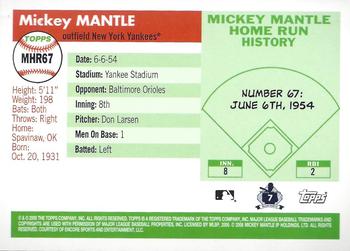 2006 Topps - Mickey Mantle Home Run History #MHR67 Mickey Mantle Back