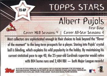 2006 Topps - Topps Stars #TS-AP Albert Pujols Back
