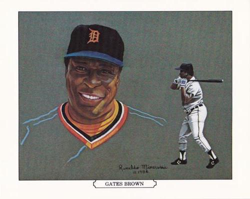 1984 Batter-up Detroit Tigers Postcards #NNO Gates Brown Front