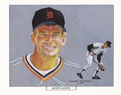 1984 Batter-up Detroit Tigers Postcards #NNO Rusty Kuntz Front