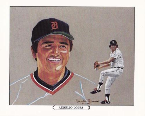1984 Batter-up Detroit Tigers Postcards #NNO Aurelio Lopez Front