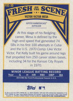 2019 Topps Heritage Minor League - Fresh on the Scene #FOS-30 Victor Victor Mesa Back