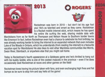 2013 Rogers Winnipeg Goldeyes SGA #NNO Rocketman Back