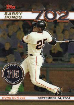 2006 Topps Chrome - Chase to 715 #BBC3 Barry Bonds 702 Front