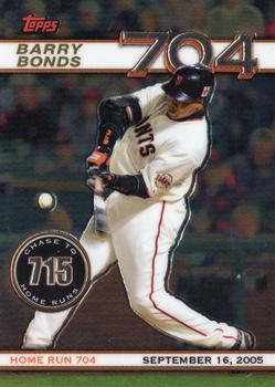 2006 Topps Chrome - Chase to 715 #BBC5 Barry Bonds 704 Front