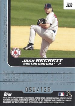 2006 Topps Co-Signers - Changing Faces Blue #DUO-A 35 Josh Beckett / Curt Schilling Back