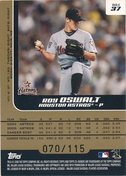 2006 Topps Co-Signers - Changing Faces Gold #DUO-C 37 Roy Oswalt / Andy Pettitte Back