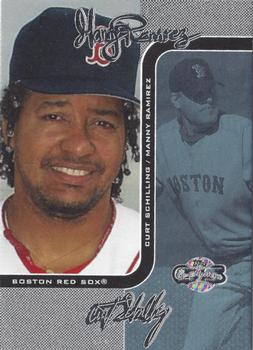 2006 Topps Co-Signers - Changing Faces Silver Blue #DUO-B 73 Manny Ramirez / Curt Schilling Front