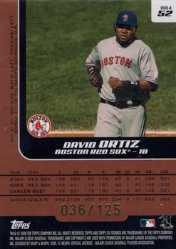 2006 Topps Co-Signers - Changing Faces Silver Bronze #DUO-A 52 David Ortiz / Manny Ramirez Back