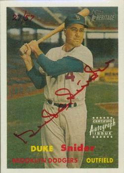 2006 Topps Heritage - Real One Autographs Red Ink #ROA-DS Duke Snider Front
