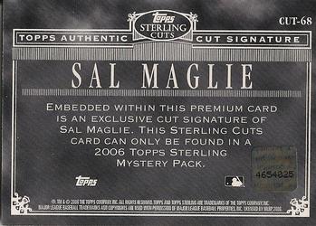 2006 Topps Sterling - Cut Signatures #CUT-68 Sal Maglie Back