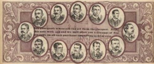 1887-93 Baseball Currency (H804-43) #NNO Nicholas Young Back