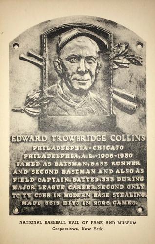 1946-52 Albertype Hall of Fame Plaque Postcards (Type 2) #NNO Eddie Collins Front