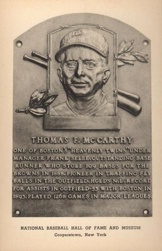 1946-52 Albertype Hall of Fame Plaque Postcards (Type 2) #NNO Tom McCarthy Front