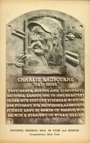 1946-52 Albertype Hall of Fame Plaque Postcards (Type 2) #NNO Old Hoss Radbourn Front