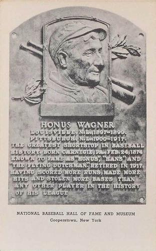 1946-52 Albertype Hall of Fame Plaque Postcards (Type 2) #NNO Honus Wagner Front