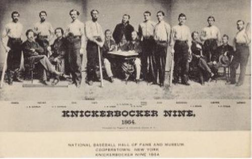 1946-52 Albertype Hall of Fame Plaque Postcards (Type 2) #NNO Knickerbocker Nine 1864 Front