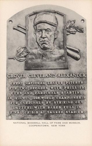 1953-55 Artvue Hall of Fame Plaque Postcards (Type 1) #NNO Grover Cleveland Alexander Front