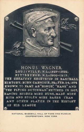 1956-63 Artvue Hall of Fame Plaque Postcards (Type 2) #NNO Honus Wagner Front