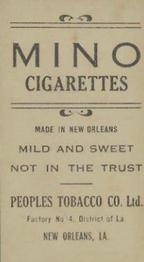 1911-16 People's Tobacco Mino (T216) #NNO Rube Marquard Back