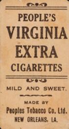 1911-16 People's Tobacco Virginia Extra (T216) #NNO Hughie Jennings Back