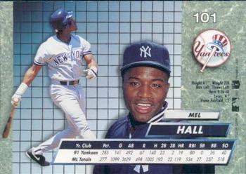 1992 Ultra #101 Mel Hall Back