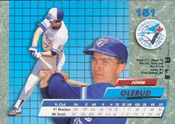 1992 Ultra #151 John Olerud Back