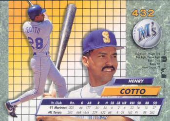 1992 Ultra #432 Henry Cotto Back