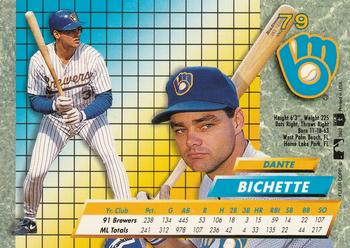 1992 Ultra #79 Dante Bichette Back