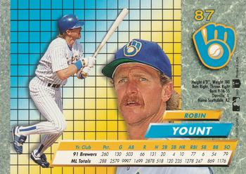 1992 Ultra #87 Robin Yount Back
