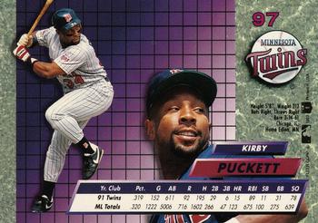 1992 Ultra #97 Kirby Puckett Back