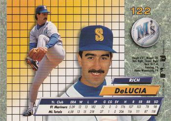 1992 Ultra #122 Rich DeLucia Back
