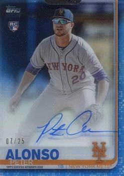 2019 Topps Clearly Authentic - Blue #CAA-PA Peter Alonso Front