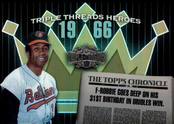 2006 Topps Triple Threads - Heroes #TTH66FR5 Frank Robinson Front