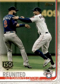 2019 Topps Update - 150th Anniversary #US173 Reunited (Marwin Gonzalez / George Springer) Front
