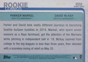 2019 Topps Update - Vintage Stock #US53 Parker Markel/David McKay Back
