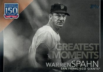 2019 Topps Update - 150 Years of Professional Baseball Black #150-55 Warren Spahn Front