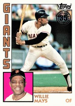 2019 Topps Update - 1984 Topps Baseball 35th Anniversary Oversized Box Loaders #84BT-33 Willie Mays Front