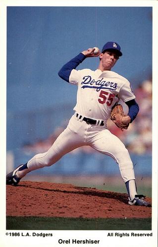 1986 Coca-Cola Los Angeles Dodgers #NNO Orel Hershiser Front