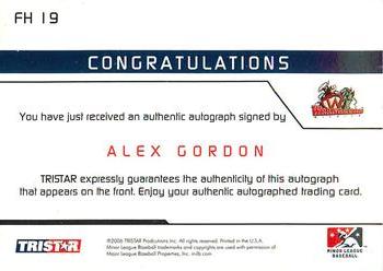 2006 TriStar Prospects Plus - Farm Hands Autographs #FH19 Alex Gordon Back