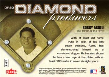 2006 Ultra - Diamond Producers #DP20 Bobby Abreu Back