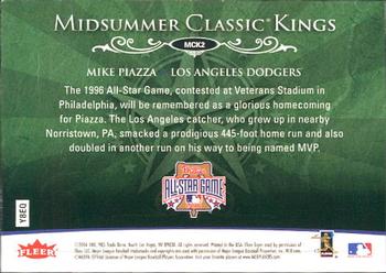 2006 Ultra - Midsummer Classic Kings #MCK2 Mike Piazza Back