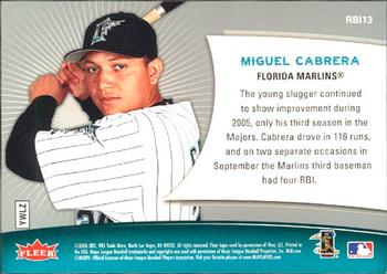 2006 Ultra - RBI Kings #RBI13 Miguel Cabrera Back