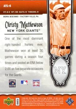 2006 Upper Deck - All-Time Legends #ATL-8 Christy Mathewson Back