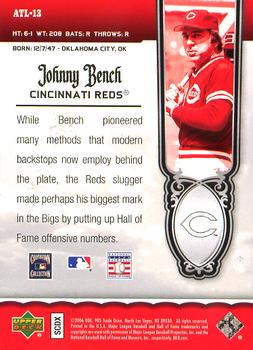 2006 Upper Deck - All-Time Legends #ATL-13 Johnny Bench Back