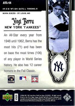 2006 Upper Deck - All-Time Legends #ATL-14 Yogi Berra Back