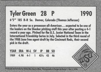 1990 Game Day Wichita State Shockers #13 Tyler Green Back