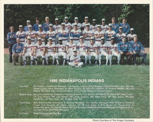 1986 Indianapolis Indians Team Photo #NNO Indianapolis Indians Team Photo Front